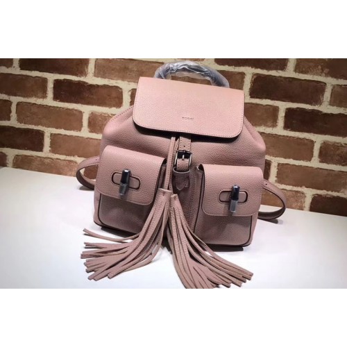 Gucci Bamboo Leather Backpack Pink Gucci Bamboo Leather Backpack Pink