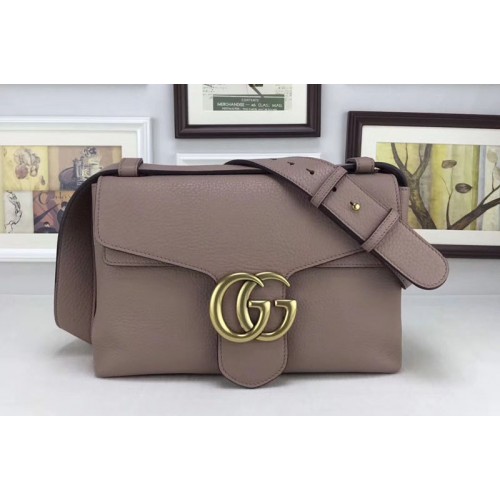 Gucci Marmont Leather Shoulder Bag Apricot Gucci Marmont Leather Shoulder Bag Apricot