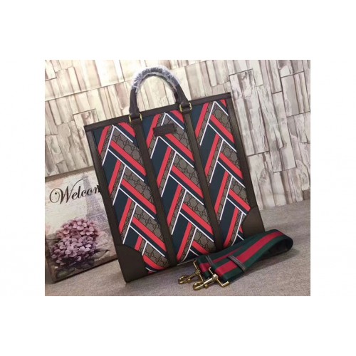 Gucci Tian Supreme Tote Bag Red Gucci Tian Supreme Tote Bag Red