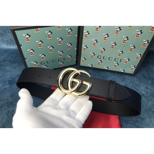 Gucci Marmont leather belt with shiny buckle in Black leather Gucci Marmont leather belt with shiny buckle in Black leather