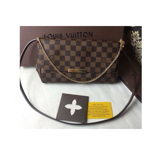 Louis Vuitton N41129 Favorite MM Bag in Damier Ebene Canvas Louis Vuitton N41129 Favorite MM Bag in Damier Ebene Canvas