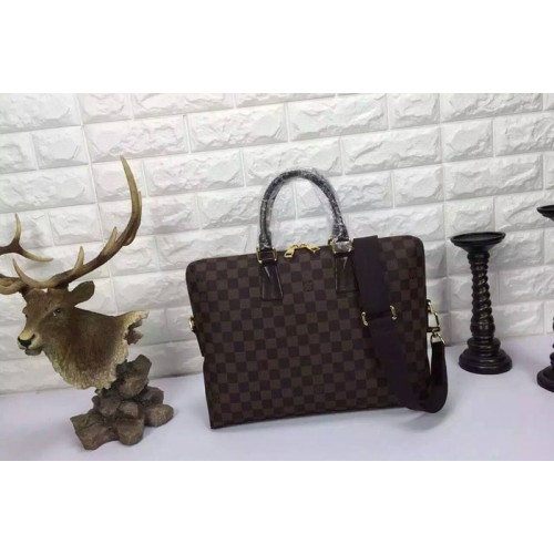 Louis Vuitton N42242 Porte-Documents Jour Bag in Damier Ebene Canvas Louis Vuitton N42242 Porte-Documents Jour Bag in Damier Ebene Canvas