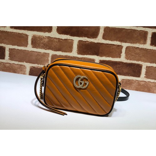 Gucci Marmont matelasse mini bag in Brown Leather Gucci Marmont matelasse mini bag in Brown Leather