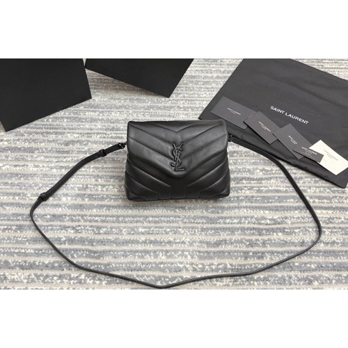 YSL Loulou Toy Bag In Black Matelasse Y Leather YSL Loulou Toy Bag In Black Matelasse Y Leather