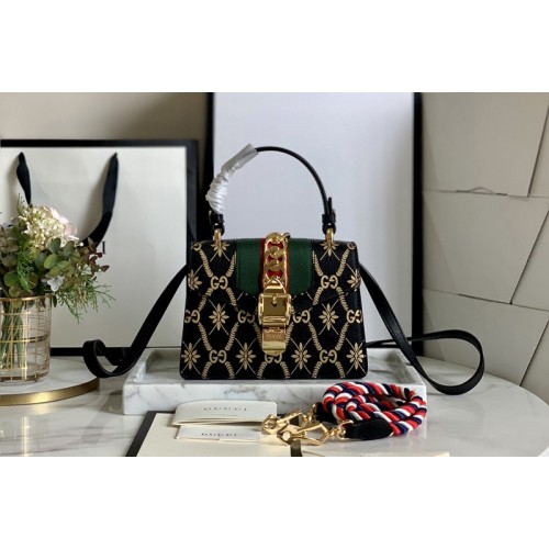 Gucci Sylvie mini leather bag In Black Leather Gucci Sylvie mini leather bag In Black Leather