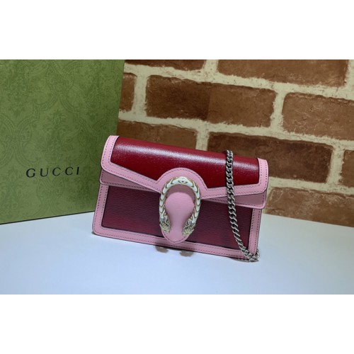 Gucci Dionysus super mini bag in Red and Pink leather Gucci Dionysus super mini bag in Red and Pink leather