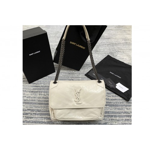 YSL Niki YSL Medium Bag In Cream Vintage Leather YSL Niki YSL Medium Bag In Cream Vintage Leather