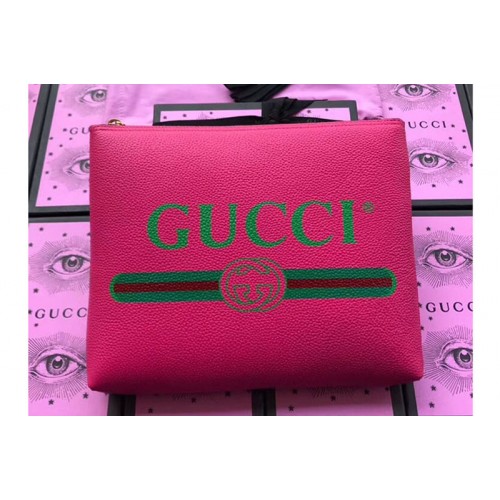 Gucci Print leather medium portfolio Pink Leather Gucci Print leather medium portfolio Pink Leather