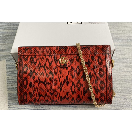 Gucci 5038777 Ophidia small snakeskin shoulder bag in Hibiscus red snakeskin Gucci 5038777 Ophidia small snakeskin shoulder bag in Hibiscus red snakeskin