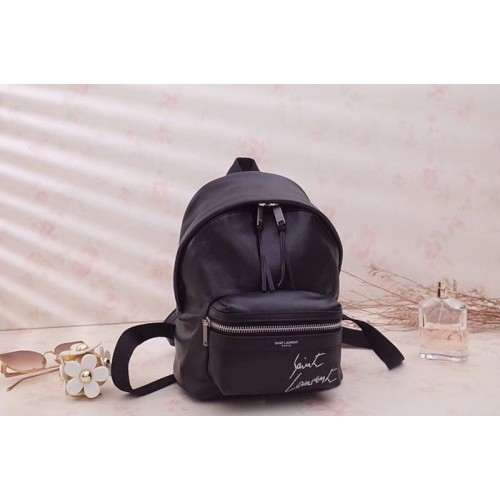 YSL Mini Toy City Embroidered Backpack in Lambskin Black YSL Mini Toy City Embroidered Backpack in Lambskin Black