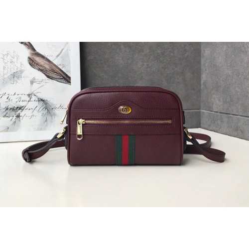 Gucci Ophidia mini bags Bordeaux Leather With Web Gucci Ophidia mini bags Bordeaux Leather With Web