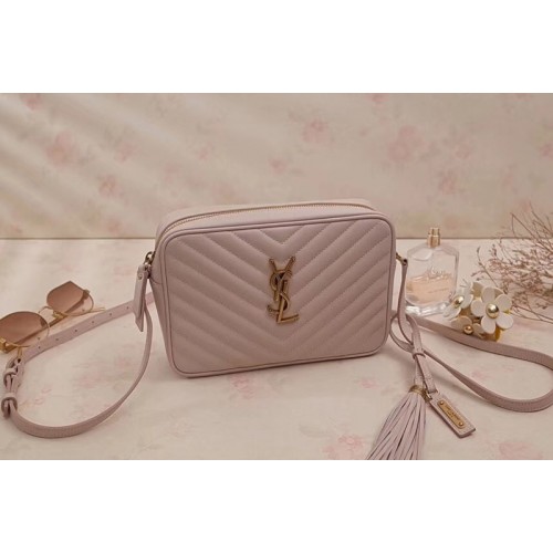 YSL LOU Camera Bag In Pink Matelasse Leather YSL LOU Camera Bag In Pink Matelasse Leather