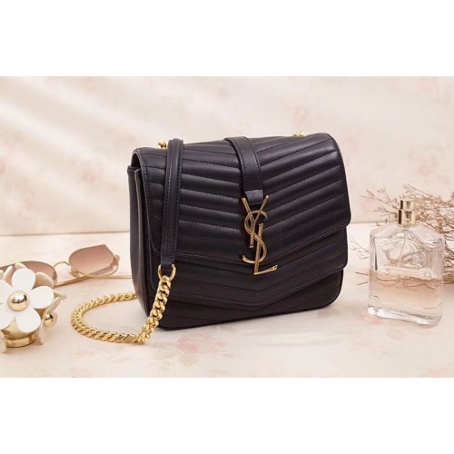 YSL Small Soft Sulpice Chain Bag in Quilted Black Leather YSL Small Soft Sulpice Chain Bag in Quilted Black Leather