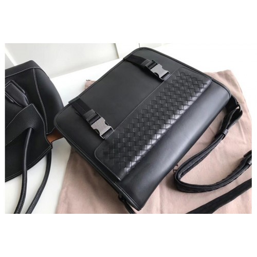 Bottega Veneta Messenger bag IN Black Intrecciato Leather Bottega Veneta Messenger bag IN Black Intrecciato Leather
