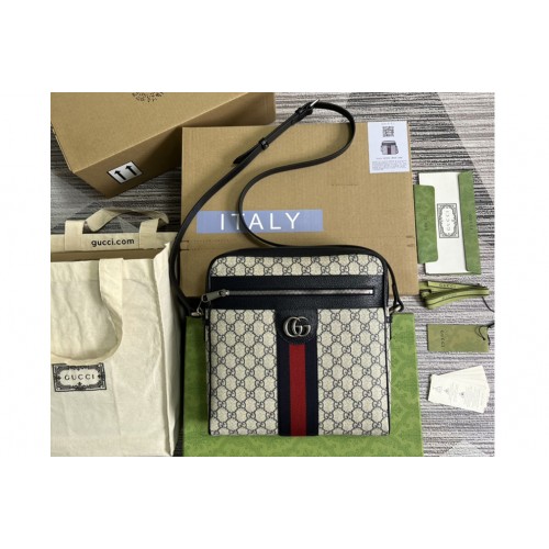 Gucci Ophidia messenger bag in Beige and blue Supreme canvas Gucci Ophidia messenger bag in Beige and blue Supreme canvas