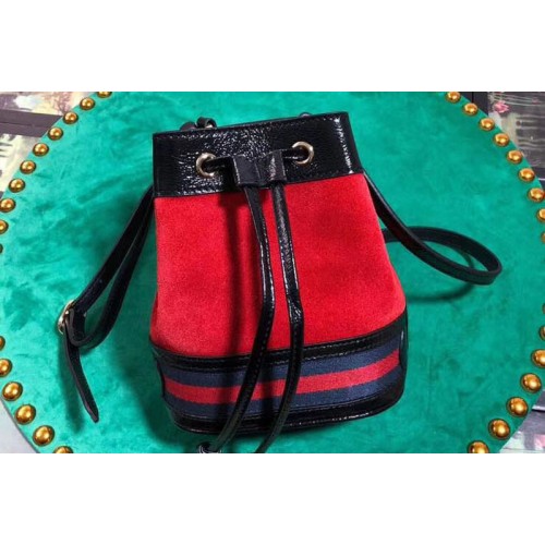 Gucci Ophidia mini bucket bags Red Suede Gucci Ophidia mini bucket bags Red Suede