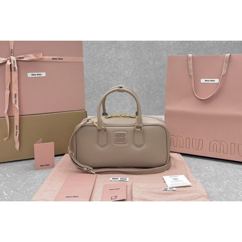 Miu Miu 5BB148 Arcadie leather bag in Sand Leather Miu Miu 5BB148 Arcadie leather bag in Sand Leather