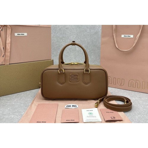 Miu Miu 5BB148 Arcadie leather bag in Brown Leather Miu Miu 5BB148 Arcadie leather bag in Brown Leather
