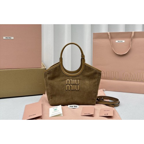 Miu Miu IVY corduroy Small bag in Brown corduroy Miu Miu IVY corduroy Small bag in Brown corduroy