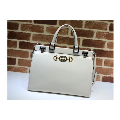 Gucci Zumi medium top handle bag in White Leather Gucci Zumi medium top handle bag in White Leather