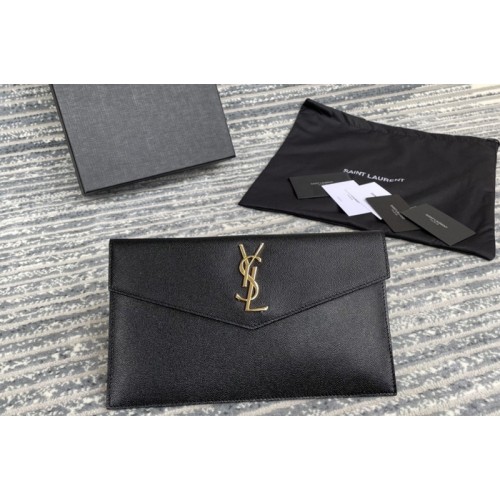 YSL uptown pouch in Black GRAIN DE POUDRE EMBOSSED LEATHER YSL uptown pouch in Black GRAIN DE POUDRE EMBOSSED LEATHER