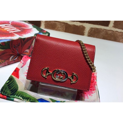 Gucci Zumi grainy leather card case wallet in Red Grainy leather Gucci Zumi grainy leather card case wallet in Red Grainy leather