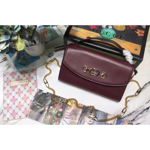 Gucci Zumi smooth leather small shoulder bags Burgundy smooth leather Gucci Zumi smooth leather small shoulder bags Burgundy smooth leather