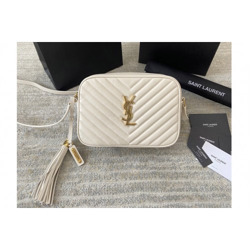YSL LOU CAMERA BAG IN White QUILTED LEATHER YSL LOU CAMERA BAG IN White QUILTED LEATHER
