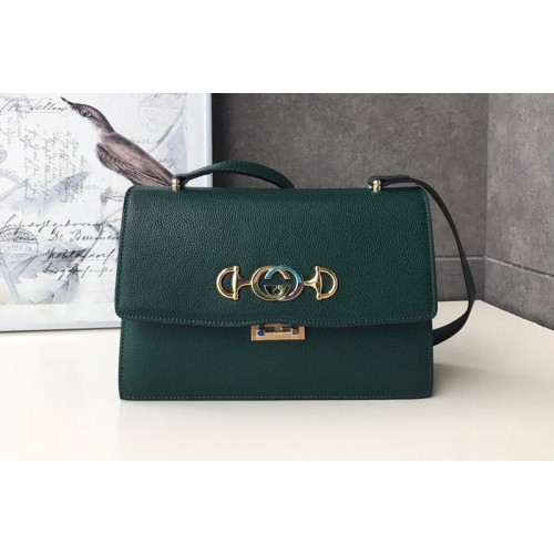 Gucci Zumi grainy leather small shoulder bag in Green grainy leather Gucci Zumi grainy leather small shoulder bag in Green grainy leather
