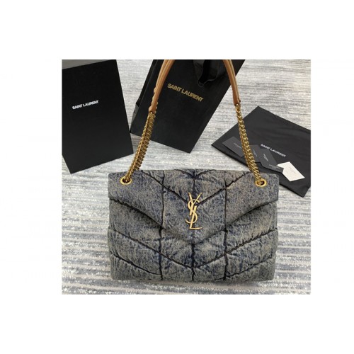 YSL Loulou Puffer Medium Bag in Denim YSL Loulou Puffer Medium Bag in Denim