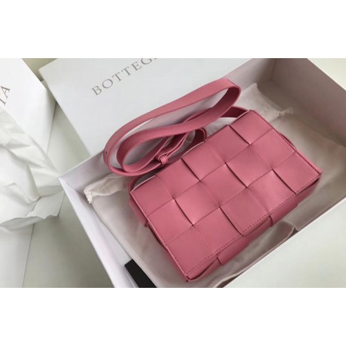 Bottega Veneta BV Cassette Crossbody bag In Pink Lambskin Leather Bottega Veneta BV Cassette Crossbody bag In Pink Lambskin Leather