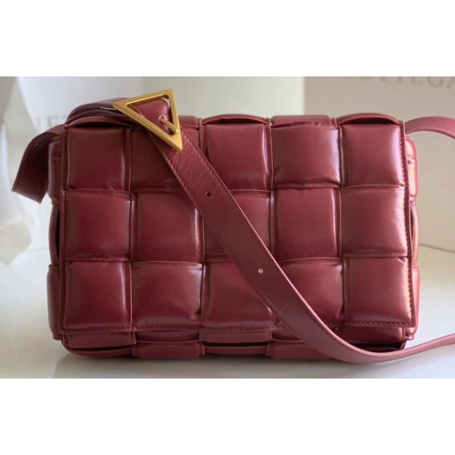 Bottega Veneta padded cassette bag in Burgundy Lambskin Leather Bottega Veneta padded cassette bag in Burgundy Lambskin Leather