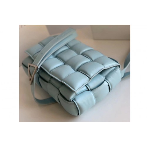 Bottega Veneta padded cassette bag in Light Blue Lambskin Leather Bottega Veneta padded cassette bag in Light Blue Lambskin Leather
