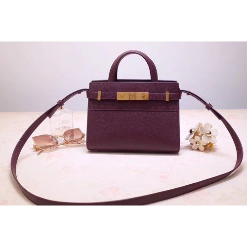 YSL Manhattan Nano Bag in Purple Grain de Poudre Embossed Leather YSL Manhattan Nano Bag in Purple Grain de Poudre Embossed Leather