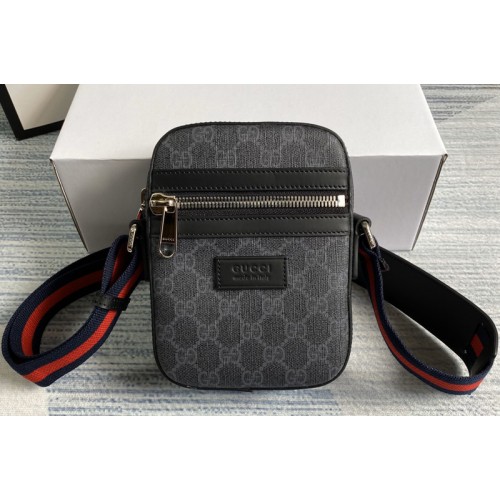 Gucci Black messenger bag in Black grey Supreme canvas Gucci Black messenger bag in Black grey Supreme canvas