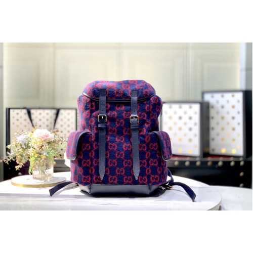 Gucci Small wool backpack in Blue and Red wool Gucci Small wool backpack in Blue and Red wool