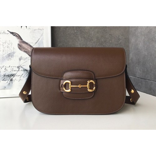 Gucci 1955 Horsebit shoulder bag in Brown textured leather Gucci 1955 Horsebit shoulder bag in Brown textured leather