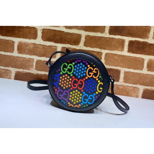 Gucci Psychedelic round shoulder bag in Psychedelic Supreme canvas With Black Leather Gucci Psychedelic round shoulder bag in Psychedelic Supreme canvas With Black Leather