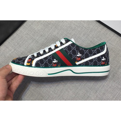 Mens and Womens Gucci Disney x Gucci Tennis 1977 sneaker with Web in Blue Supreme Mens and Womens Gucci Disney x Gucci Tennis 1977 sneaker with Web in Blue Supreme