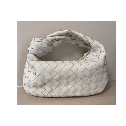 Bottega Veneta Mini BV Jodie hobo bag in White Lambskin Leather Bottega Veneta Mini BV Jodie hobo bag in White Lambskin Leather