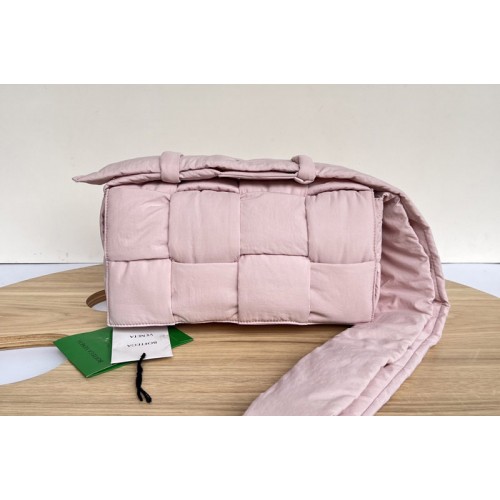 Bottega Veneta Padded tech cassette cross-body bag in Pink nylon Bottega Veneta Padded tech cassette cross-body bag in Pink nylon