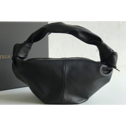 Bottega Veneta Mini top handle bag in Black Calfskin Leather Bottega Veneta Mini top handle bag in Black Calfskin Leather