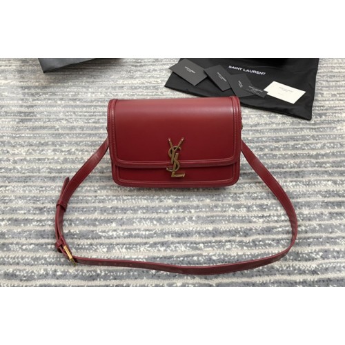 YSL SOLFERINO MEDIUM SATCHEL Bag IN Red BOX LEATHER YSL SOLFERINO MEDIUM SATCHEL Bag IN Red BOX LEATHER