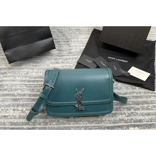 YSL SOLFERINO SMALL SATCHEL IN Natural Blue Box Leather YSL SOLFERINO SMALL SATCHEL IN Natural Blue Box Leather