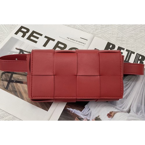 Bottega Veneta Cassette belt bag in Red Intrecciato Nappa leather Bottega Veneta Cassette belt bag in Red Intrecciato Nappa leather