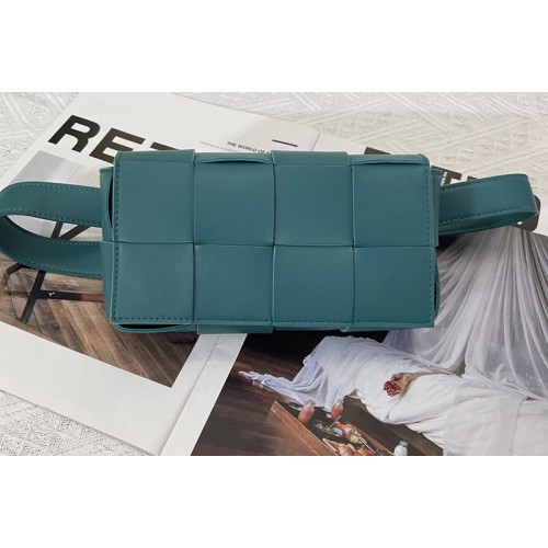 Bottega Veneta Cassette belt bag in Blue Intrecciato Nappa leather Bottega Veneta Cassette belt bag in Blue Intrecciato Nappa leather