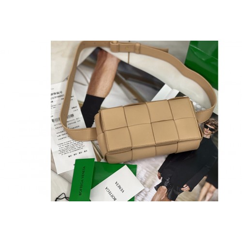 Bottega Veneta Cassette belt bag in Almond Intrecciato Nappa leather Bottega Veneta Cassette belt bag in Almond Intrecciato Nappa leather