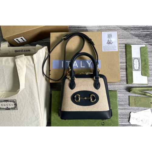 Gucci Horsebit 1955 mini top handle bag in White Denim Gucci Horsebit 1955 mini top handle bag in White Denim