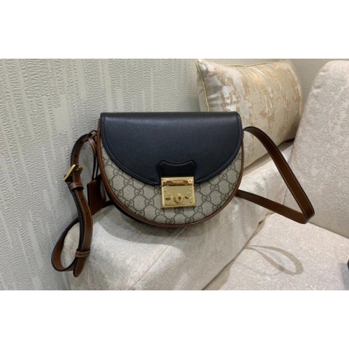 Gucci Padlock small shoulder bag in Beige and ebony Supreme canvas Gucci Padlock small shoulder bag in Beige and ebony Supreme canvas