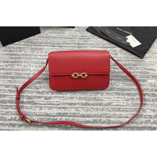 YSL LE MAILLON SATCHEL IN Red SMOOTH LEATHER YSL LE MAILLON SATCHEL IN Red SMOOTH LEATHER
